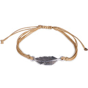 Wax Wire Braided Bracelet Waterproof Silver Leaf – Jewelry Gift Ideas — 2
