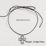 Personalized Turquoise Wax Rope Necklace Embossed – Jewelry Gift Ideas — 7