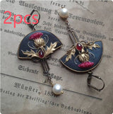 Chinese Style Tassel Pearl Fan Eardrops – Stylish Gifts — 2