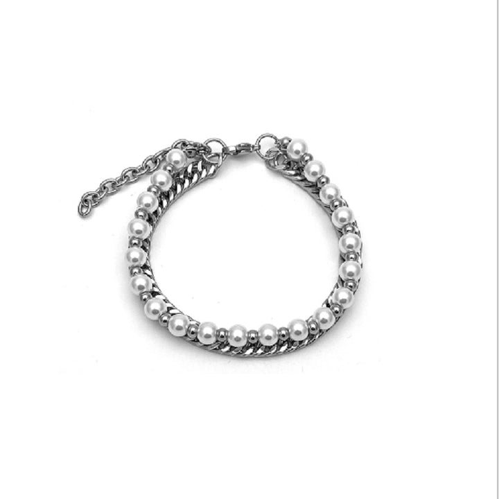 Hip Hop Double Pearl Titanium Steel Men's – Jewelry Gift Ideas — 1