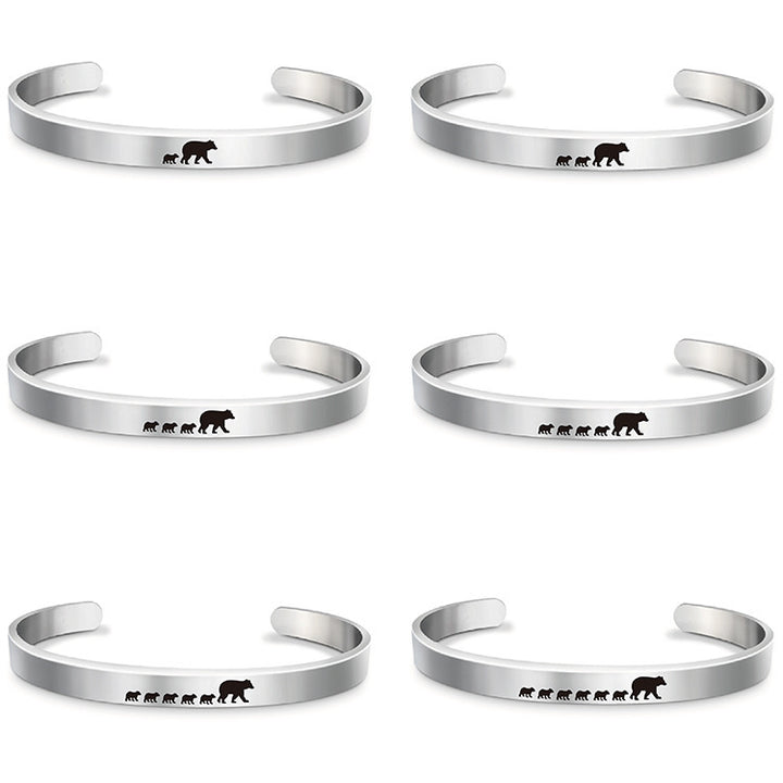 Stainless Steel Mama Bear Bracelet Mother's Day – Jewelry Gift Ideas — 1