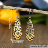 Carved Flower Pendant Earrings For Women – Jewelry Gift Ideas — 6
