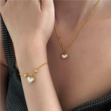 Women's Simple Fashion Shell Peach Heart Necklace – Jewelry Gift Ideas — 8