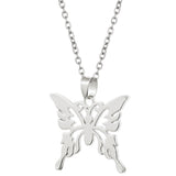 Simple Hollow Rose Stainless Steel Necklace Women – Jewelry Gift Ideas — 14