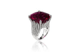 Luxury Ruby Women's Ring Geometric Full Diamond – Gifts for Her — 2