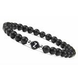 6MM Natural Frosted Agate Letter Bracelet – Jewelry Gift Ideas — 16