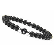 6MM Natural Frosted Agate Letter Bracelet – Jewelry Gift Ideas — 16