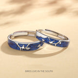 S925 Sterling Silver Bird Habitat Couple Ring – Gifts for Couples — 4