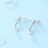 S925 Silver Jewelry Earring Womens Single Diamond – Jewelry Gift Ideas — 4
