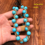 Ornament Distressed Gold Hand-woven Turquoise – Jewelry Gift Ideas — 6