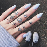 Hollow Love Wave Diamond Combination Ring – Gifts for Couples — 6