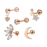 Geometric Stainless Steel Zircon Earrings – Stylish Gifts — 3