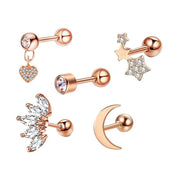 Geometric Stainless Steel Zircon Earrings – Stylish Gifts — 3