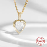 S925 Sterling Silver Ins Wind Topa Stone Love – Jewelry Gift Ideas — 3