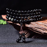 Natural Rainbow Eye Obsidian Beads Multi-Circle – Jewelry Gift Ideas — 5
