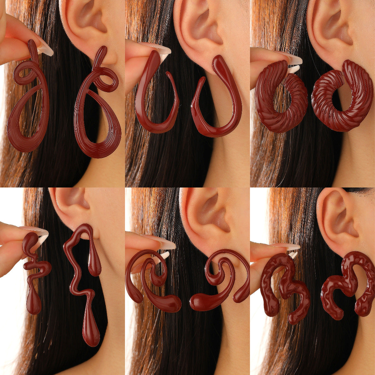 Retro Ancora Colored Red Earrings Fashion Personality – Stylish Gifts — 1