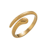 Colorless Joint Ring Titanium Steel Plated 18K Gold – Thoughtful Gifts — 3