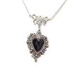 Burning Love Pendant Silver Lace Love Necklace – Jewelry Gift Ideas — 7