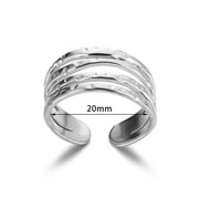 Stainless Steel Hydraulic Ring Geometric Open – Birthday Gifts — 12