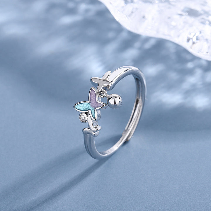 Butterfly Couple Ring Pair Ring Simple Valentine's – Gifts for Couples — 1