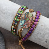 Colorful Turquoise Pendant Woven 3 Layers – Jewelry Gift Ideas — 2