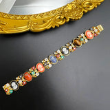Vintage Camio Embossed Cat's Eye Gem Enamel – Jewelry Gift Ideas — 10