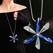 Flower Long Crystal Pendant Sweater Chain – Jewelry Gift Ideas — 5