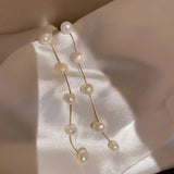 925 Silver Stud Freshwater Pearl Tassel Earrings – Everyday Gifts — 7