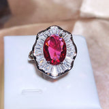 Women's Stone-inlaid Red Eye-catching Ring – Gifts for Her — 4