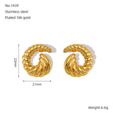 Simple Trendy Design Sense 18K Gold Non-fading Stud – Birthday Gifts — 5