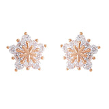 Snowflake Zircon Women's Plum Crystal Earrings – Gifts for Her — 4