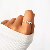 Simple And Beautiful S925 Silver Fashion Leaf Zircon – Stylish Gifts — 5