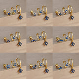 Light Luxury Minority Design Blue Zircon Four-leaf – Meaningful Gifts — 1