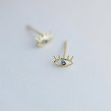 Eyelashes Blue Eyes Inlaid Zirconium Diamonds – Meaningful Gifts — 1