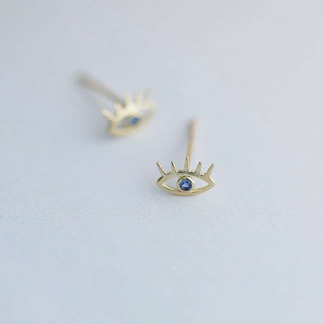 Eyelashes Blue Eyes Inlaid Zirconium Diamonds – Meaningful Gifts — 1