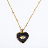 Heart-shaped Oil Drop Eye Pendant Vintage – Jewelry Gift Ideas — 2