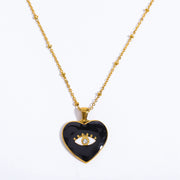 Heart-shaped Oil Drop Eye Pendant Vintage – Jewelry Gift Ideas — 2