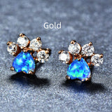 Fashion Cat Footprints Crystal Earrings For Women – Stylish Gifts — 10