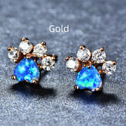 Fashion Cat Footprints Crystal Earrings For Women – Stylish Gifts — 10