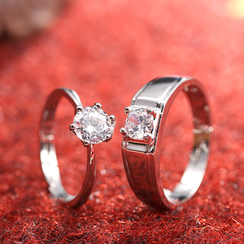 Diamond Ring Simulation Women's Ring Moissanite – Gifts for Couples — 1
