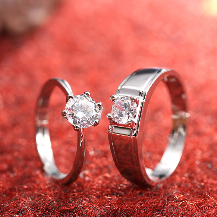 Diamond Ring Simulation Women's Ring Moissanite – Gifts for Couples — 1