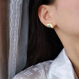 S925 Silver Gold Plated Coccinella Earrings – Holiday Gift Ideas — 3