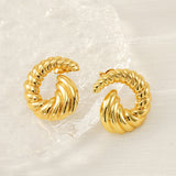 Simple Trendy Design Sense 18K Gold Non-fading Stud – Birthday Gifts — 1