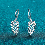 925 Sterling Silver Leaves Moissanite Ear Clips – Stylish Gifts — 1
