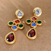 Women Girl Vintage Blue Crystal Earrings – Gifts for Her — 12
