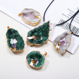 Natural Crystal Hollow Hole Slice Necklace – Jewelry Gift Ideas — 2