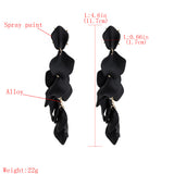 Alloy Spray Paint Multilayer Tassel Petal Earrings – Practical Gifts — 6