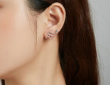 Green Zircon Girls' Smart Snake Stud Earrings – Tech Gifts — 1