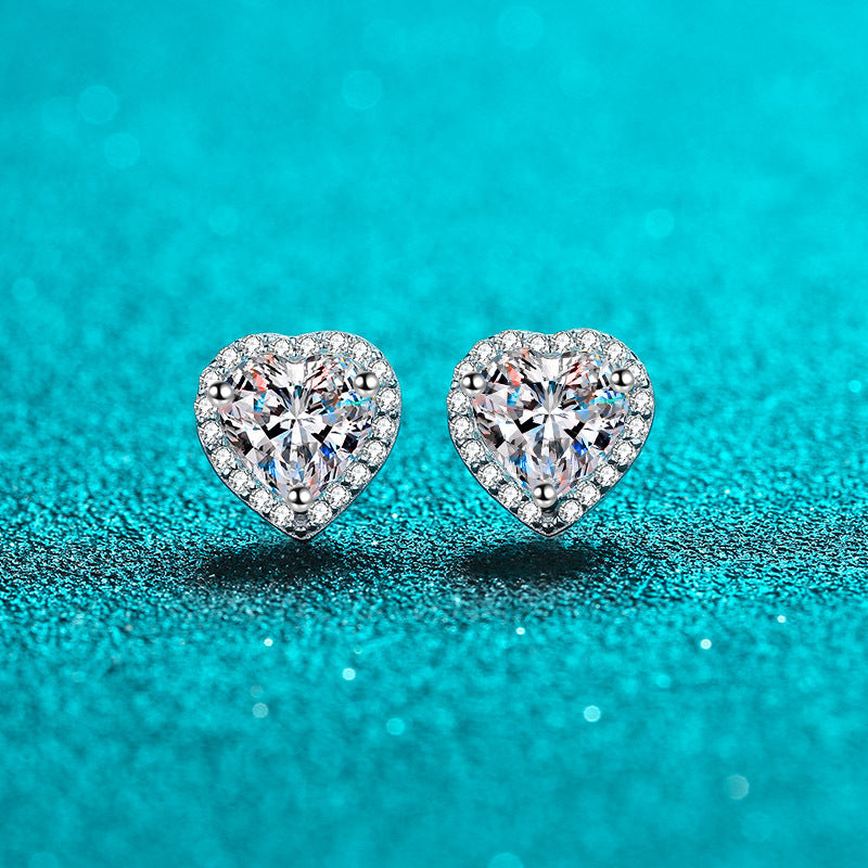 Women's Mosang Stone 925 Sterling Silver Earrings – Gifts for Her — 1