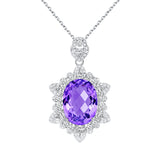 Geometric Denier Amethyst Pendant Sterling Silver – Jewelry Gift Ideas — 2
